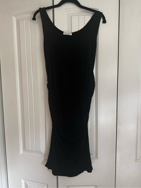 Sleeveless Maternity Black Tank Dress